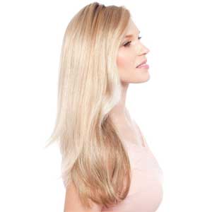 zara smartlace wig side view Jon Renau zara in Colour 12FS8