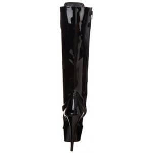 Delight 2023 6" stiletto heel raised front platform lace-up boot by Pleaser USA.