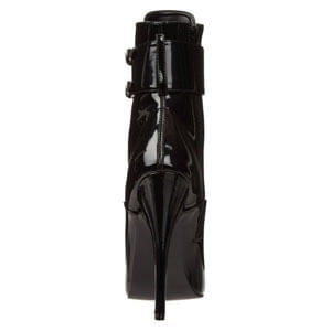 domina-1023-heel Domina 1023 lace-up black patent six inch stiletto heel boots by Pleaser USA