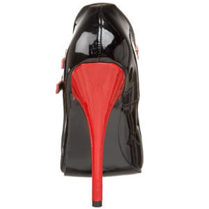 Domina 442 two tone six inch stiletto heel court shoe with duel adjustable straps by Pleaser USA. Domina 442 two tone six inch stiletto heel court shoe with duel adjustable straps by Pleaser USA.