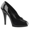Flair 480 stiletto heeled closed toe platform shoe in black patent by Pleaser USA Flair 480 stiletto heeled closed toe platform shoe in black patent by Pleaser USA