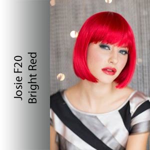Josie economy wig in bright red.