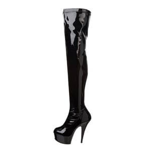 Delight 3000 thigh boot in black patent finish by Pleaser USA Delight 3000 thigh boot in black patent finish by Pleaser USA