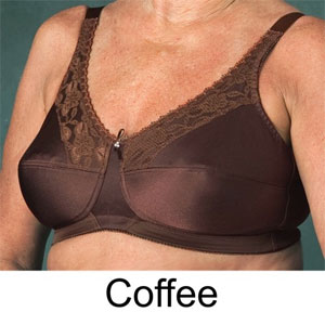 satin and lace pocket bra in Coffee satin and lace pocket bra in Coffee