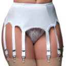 Plain 10 drop suspender belt