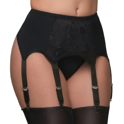 Lace Front Panel Suspender Belt Lace Front Panel Suspender Belt
