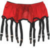 ndl10-red lace panel 10 drop suspender belt