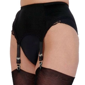 Four Strap Black Suspender Belt Suspender belt four straps.