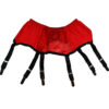 ndl8-red Lace Front Panel Suspender Belt