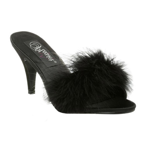amour-03-black Amour-03 open toe slipper by Pleaser USA