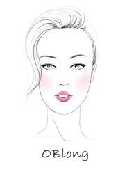 oblong face