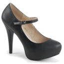 Chloe-02 sandal black faux leather