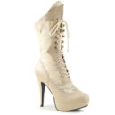 Chloe 115 calf boot Cream faux leather