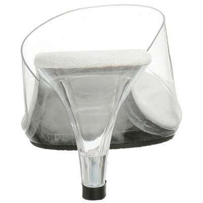 belle-301-front-view Pleaser 301 clear on Clear 3" heel