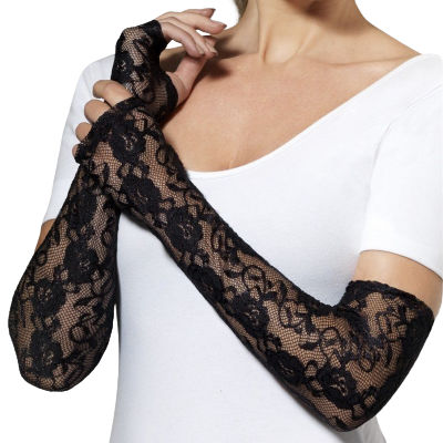 Gothic Lace Fingerless Gloves (1) Gothic Lace Fingerless Gloves