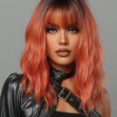 Ombre Orange Curly Synthetic Wig