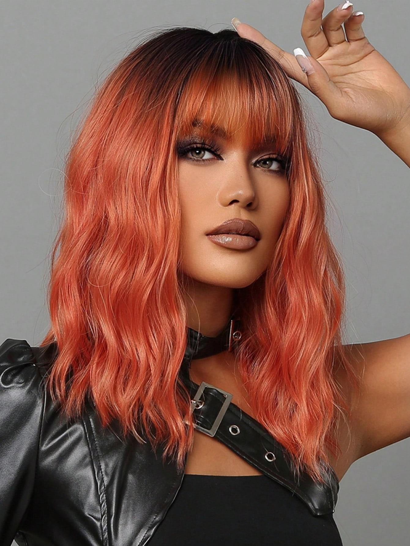 Ombre Orange Curly Synthetic Wig Ombre Orange Curly Synthetic Wig
