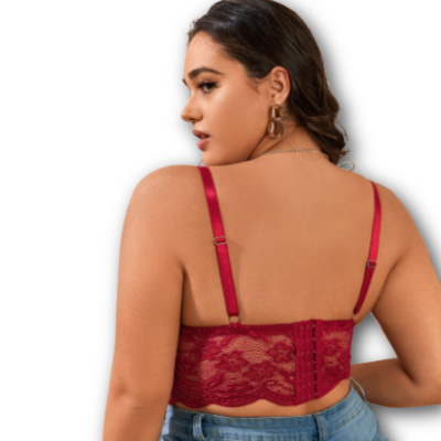 burgundy bra