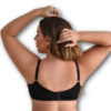 Front-closure black bra Black bra