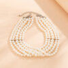 Faux Pearl Beaded Layered Choker