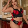 Black and red lingerie set