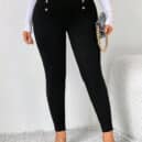 High Waist Double Breasted Leggings