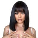 Natural Black Short Straight Bob Wig