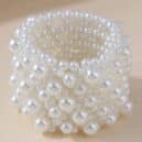 Pearl Wide Weave Bracelet