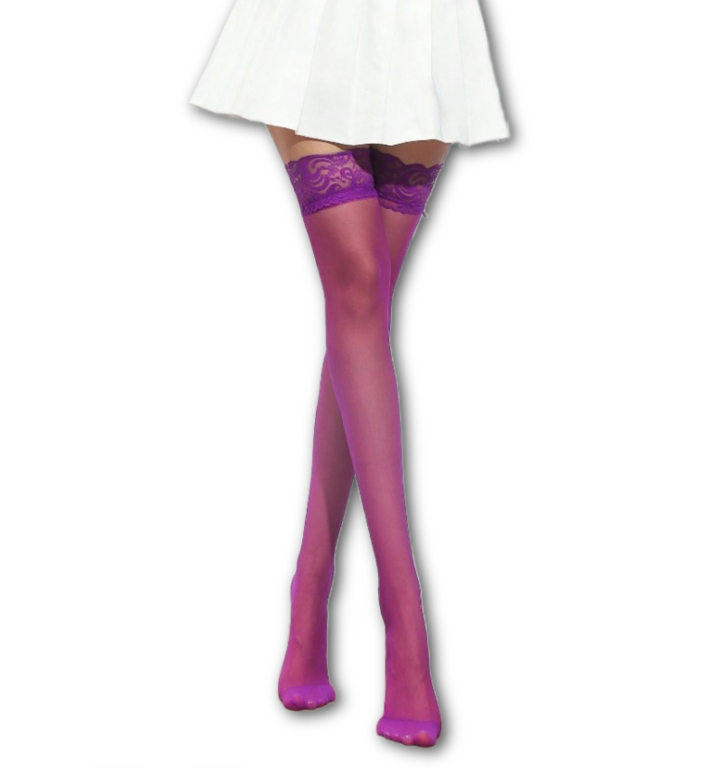 Thigh High Stockings Anti-Slip in Purple