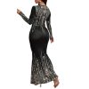 Black full length party dress
