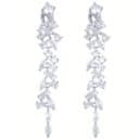 shiny leaf clip on earrings