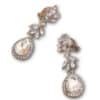 Rhinestone Water-drop Clip On Earrings