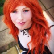 Jules in stunning sort catwalk collection dress Translife Dressing Service model Jules